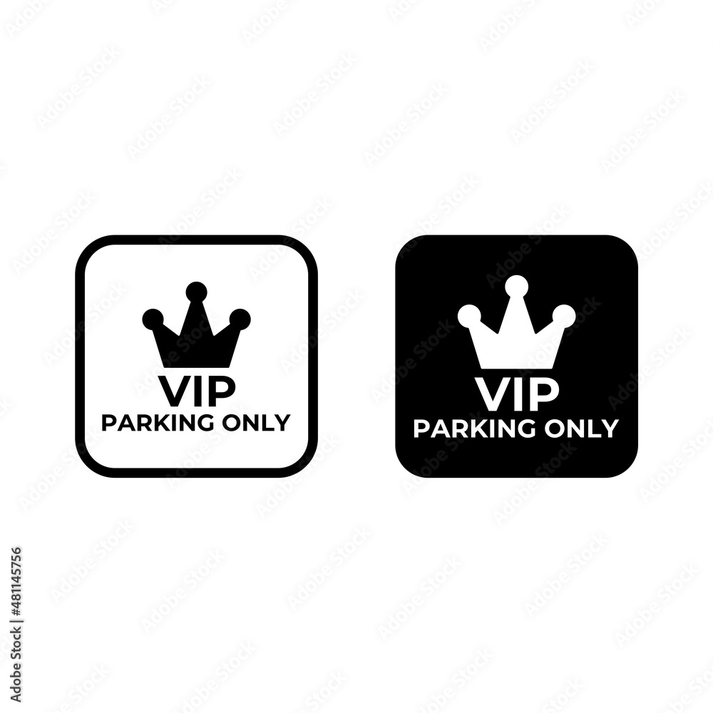 VIP Parking label icon vector isolated on white background Stock Vector ...