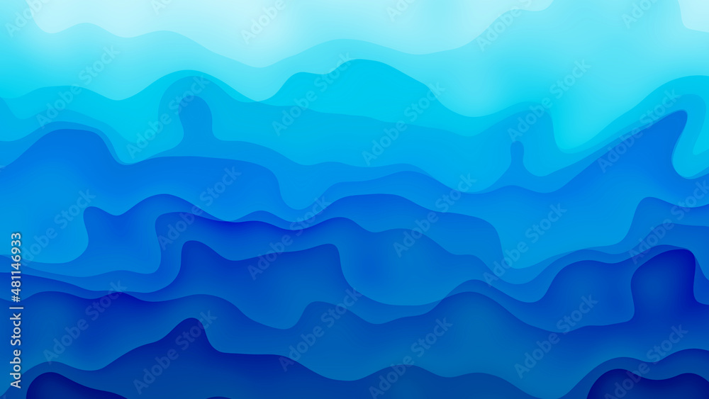 Abstract Colorful Liquid Waves Background.	