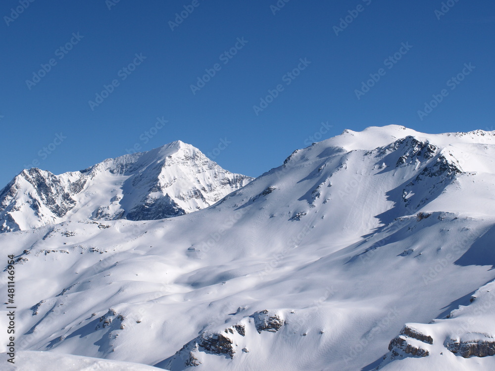 Obraz premium OG Airmès communication Tous droits réservés montagne sommet vanoise Bellecôte grande casse la plagne Roche de Mio