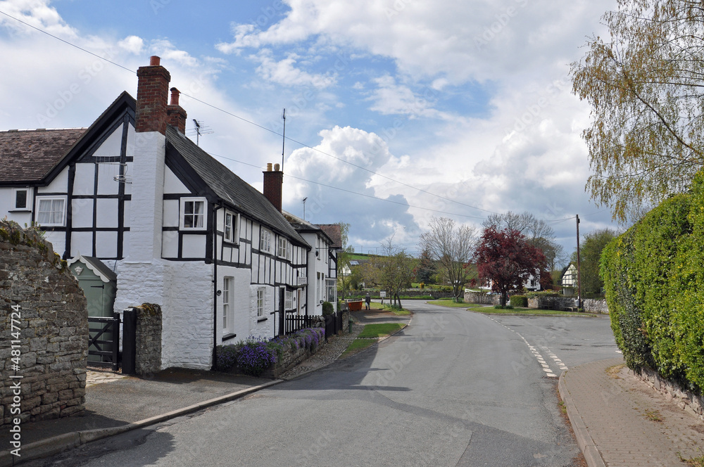Obraz premium Weobley village in herefordshire, UK.