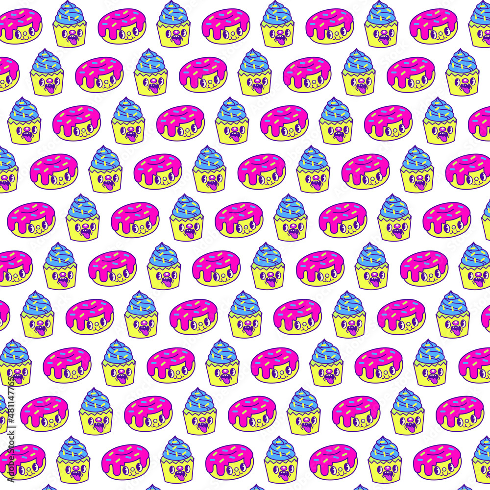 donut and cake background vector donut and cake background vector