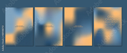 Set of abstract grain textured gradient template backgrounds for web