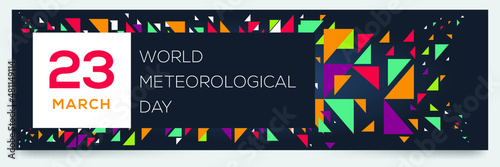 Creative design for (World Meteorological Day), 23 March, Vector illustration.