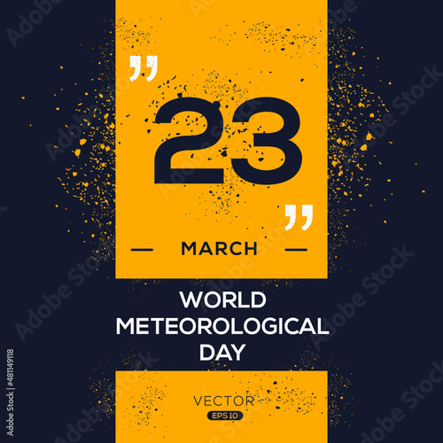 Creative design for (World Meteorological Day), 23 March, Vector illustration.