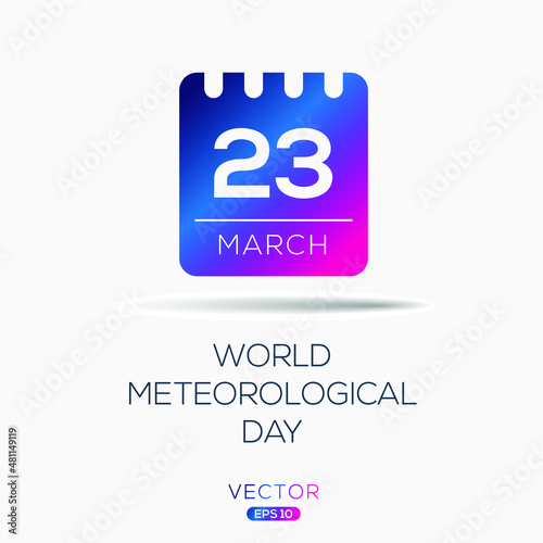 Creative design for (World Meteorological Day), 23 March, Vector illustration.
