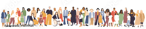 Women of different ages stand together.