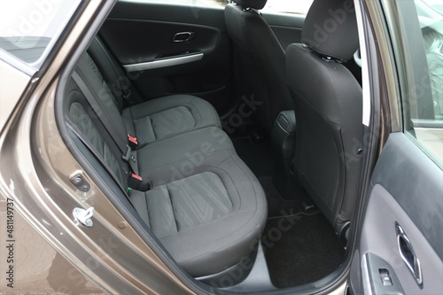 Back seats of car inside.