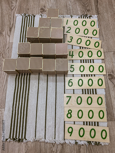  Montessori Gold Material and card and Gold Bank
