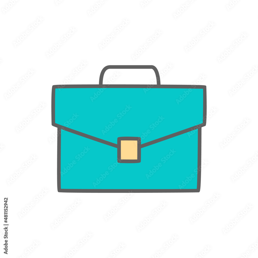 Briefcase Icon in color icon, isolated on white background Briefcase Icon in color icon, isolated on white background