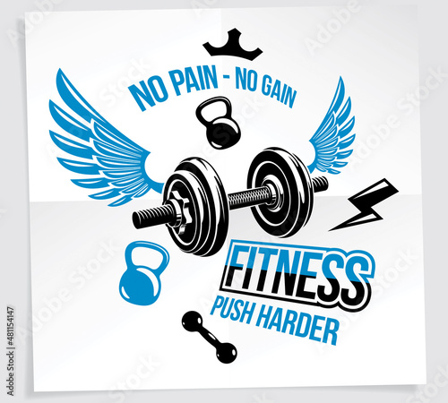 Weightlifting club vector p...