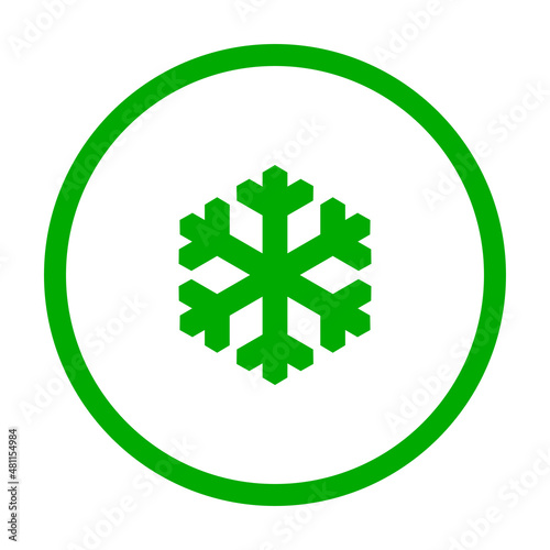Schneeflocke und Kreis