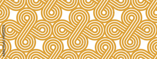Geometric seamless pattern, vector trendy vintage tiling endless background, geometrical decorative grid.