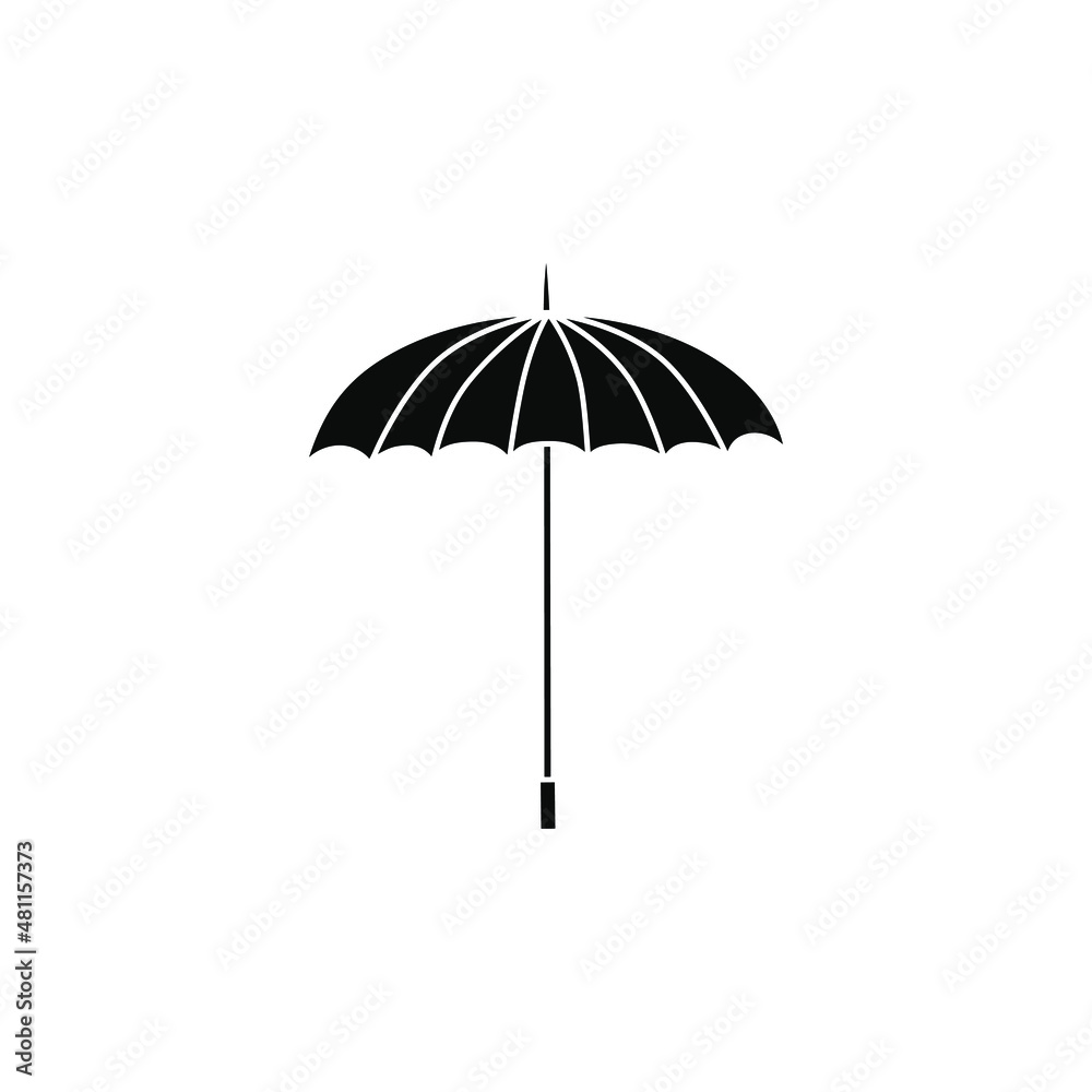 Umbrella icon vector. rain illustration sign. weather symbol or logo.