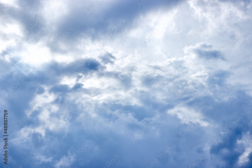 Cloudscape. Cloudy sky, blue clouds in bad weather. The sky before the rain. Abstract natural background with space for text. Cloudscape. Cloudy sky, blue clouds in bad weather. The sky before the rain. Abstract natural background with space for text.