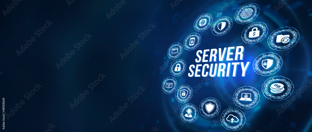 Fototapeta premium Internet, business, Technology and network concept. Cyber security data protection business technology privacy concept. 3d illustration