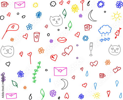 seamless pattern with notes