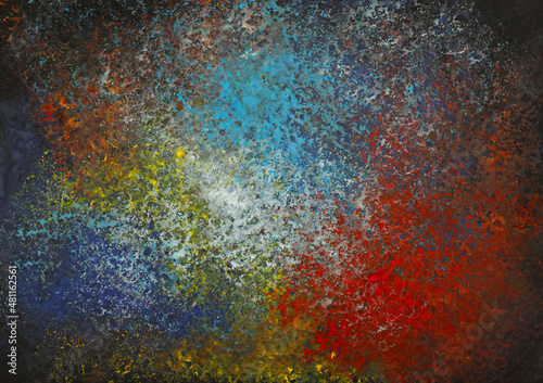 abstract multicolor hand painted gouache sponged background