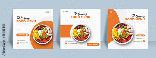 Food instagram social media post design 