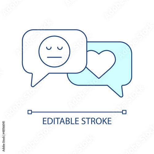 Lack of reciprocity RGB color icon. Communication problem. Partners separation. Divorce reason. Isolated vector illustration. Simple filled line drawing. Editable stroke. Arial font used