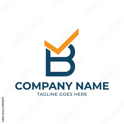 minimalist checking letter b logo design, letter b logo design, bookkeeping logo design