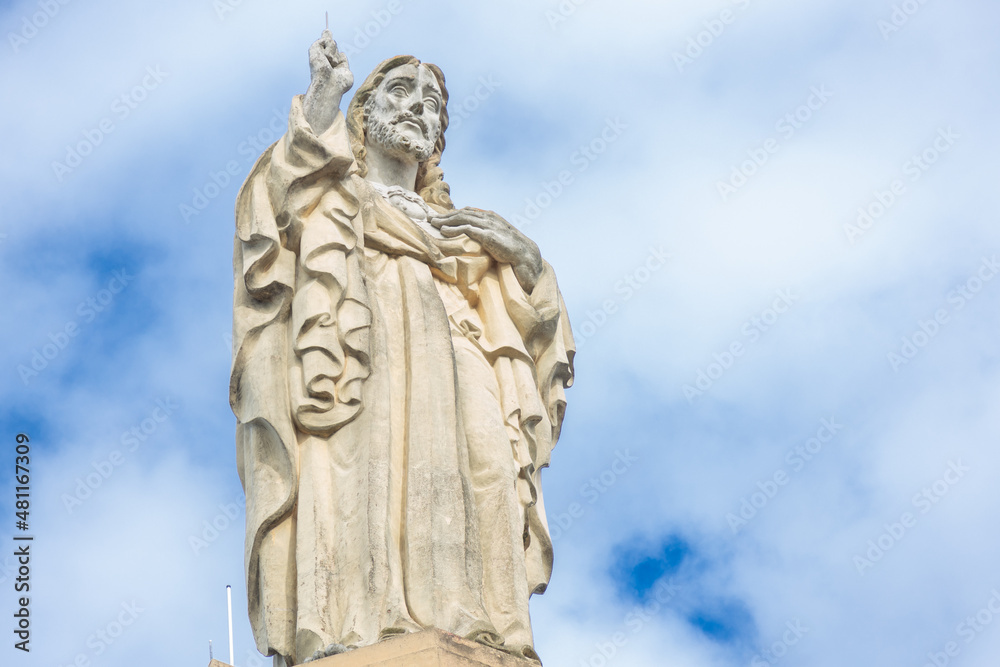 Sculpture of Jesus Christ in the castle of San Sebastian - Donostia
