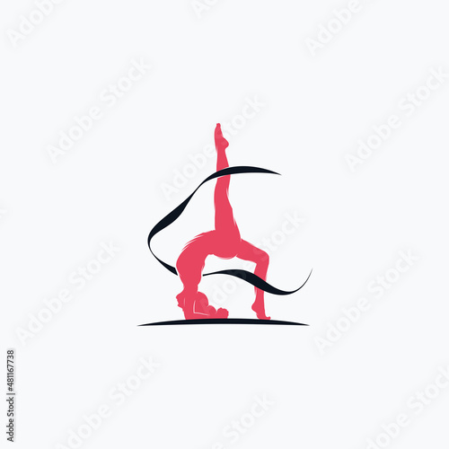 Logo for a ballet or dance studio silhouette design