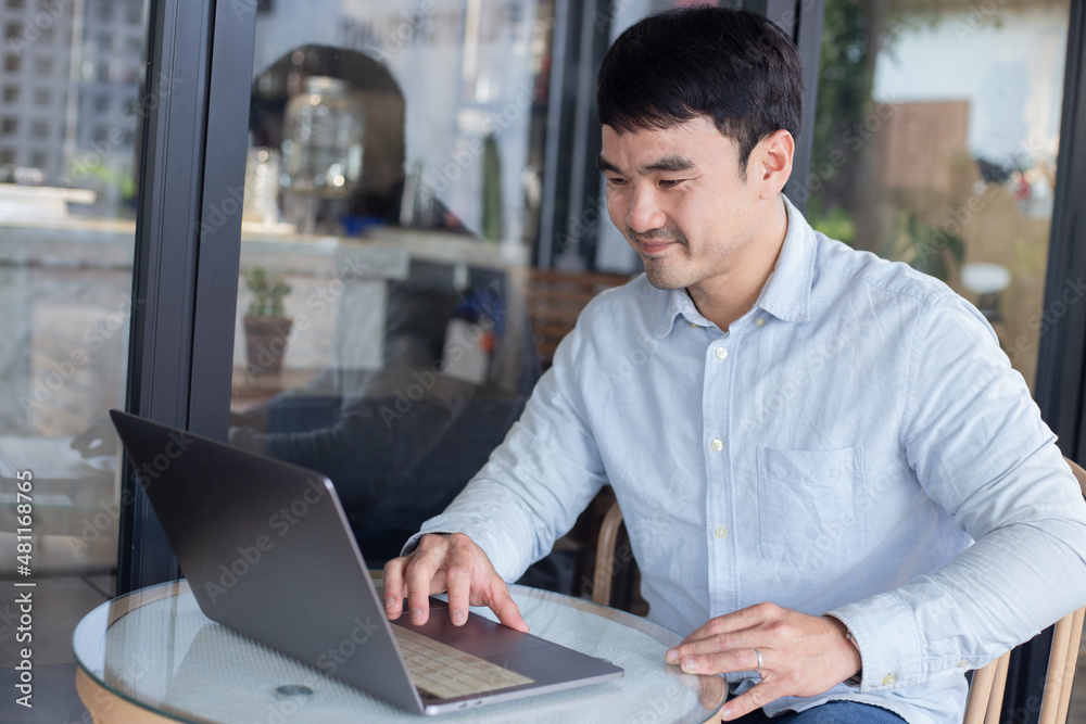 asian man work using computer hand typing laptop keyboard contact us.student study learning education online.adult professional people chatting search at office.concept for technology device business asian man work using computer hand typing laptop keyboard contact us.student study learning education online.adult professional people chatting search at office.concept for technology device business