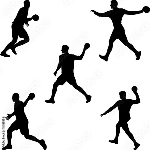 handball player silhouettes © mtmmarek