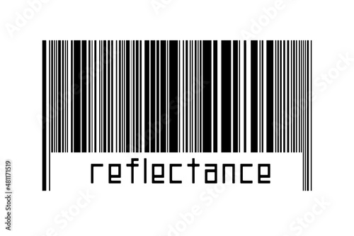 Barcode on white background with inscription reflectance below