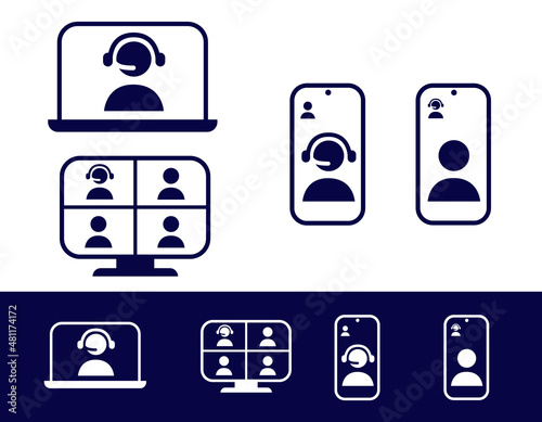 Icons Set Operateur Interpreter Desktop Mobile photo