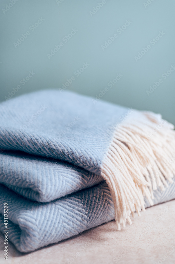 Woolen checked blanket Woolen checked blanket