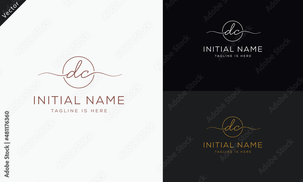 DC CD Signature initial logo template vector DC CD Signature initial logo template vector