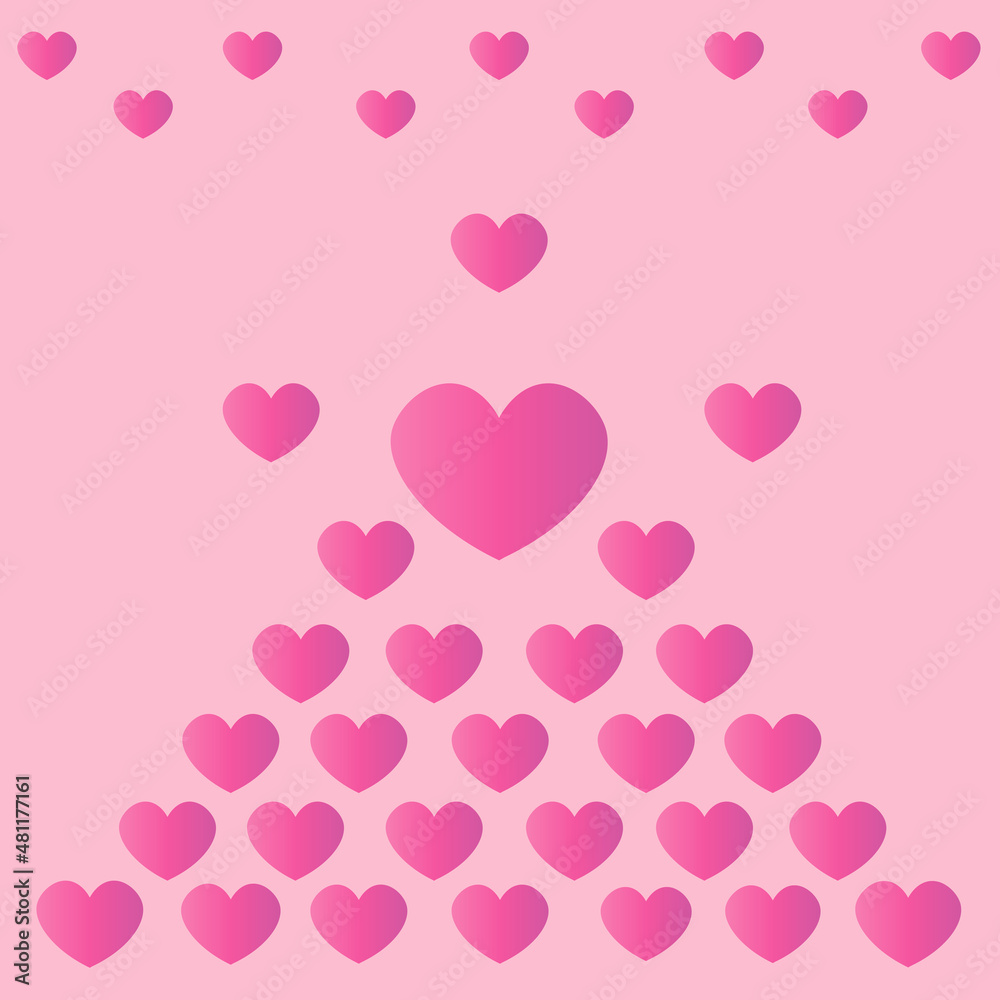 Valentine's day background pink hearts pink hearts