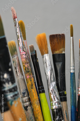 brushes on a white background