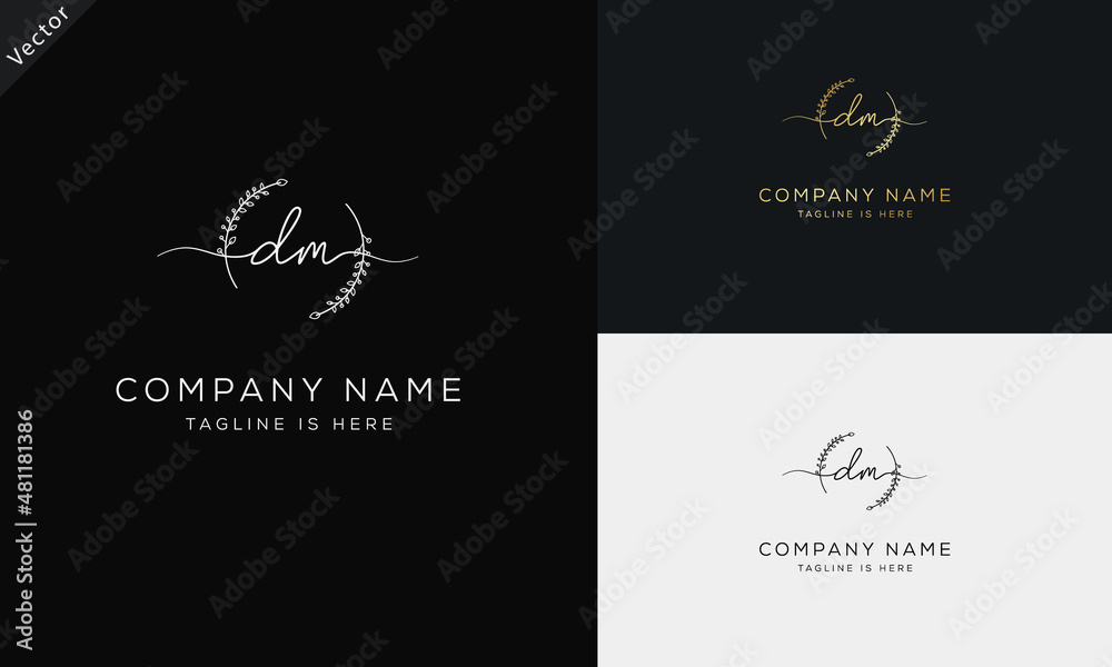 DM MD Signature initial logo template vector DM MD Signature initial logo template vector