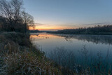 sunrise over the river