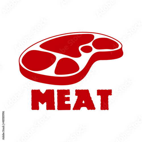 meat cows logo vector