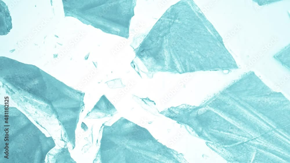 Super Slow Motion Shot of Ice Breaking at 1000 fps.