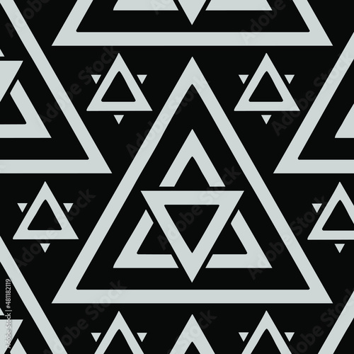 Triangle Pattern Seamless Black