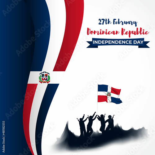 vector illustrations for independence day for Dominican republic