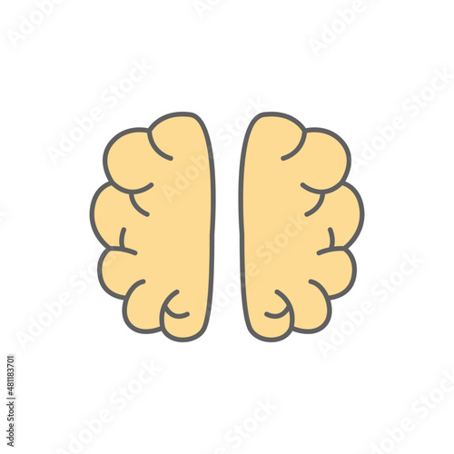 Brainstorm Icon in color icon, isolated on white background 