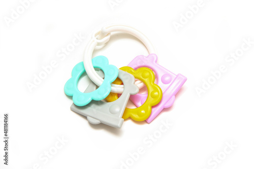 Photos The small toy for babies to play with or to bite into it to support the growing of the teeth