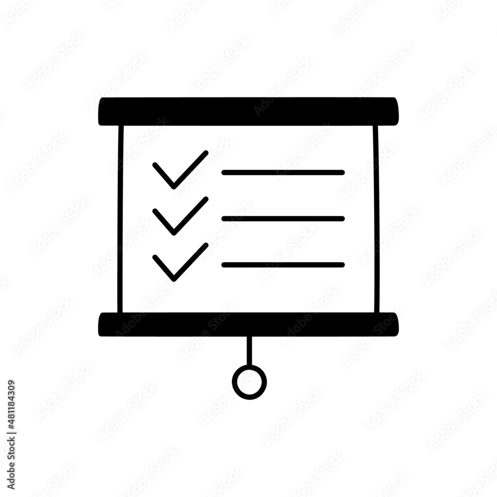 Planning Icon in black line style icon, style isolated on white background Planning Icon in black line style icon, style isolated on white background