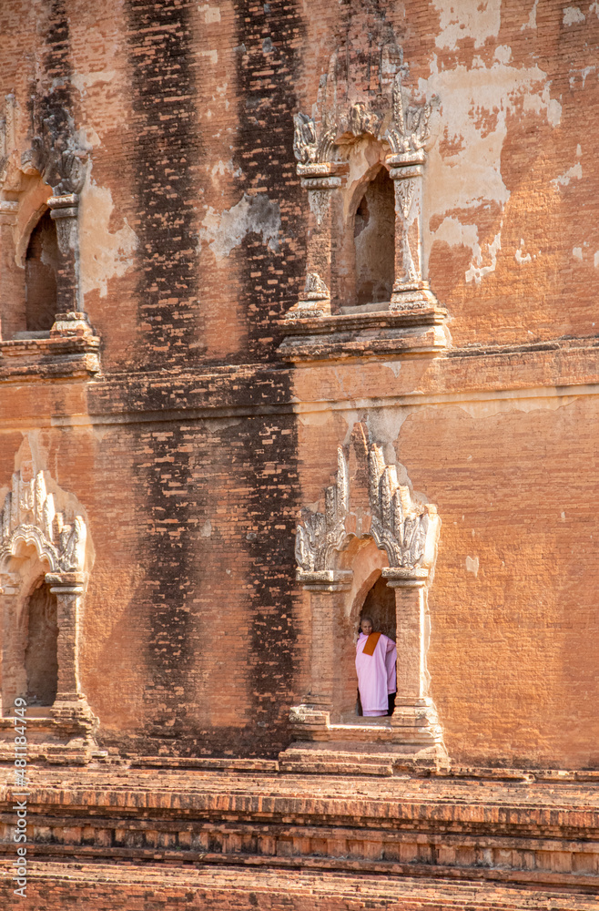 Buddhist monk at ancient temple