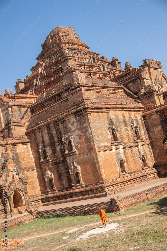 Buddhist monk at ancient temple