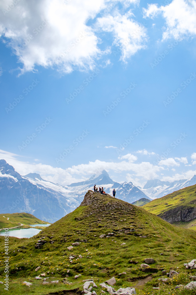 Group of people in the mountains