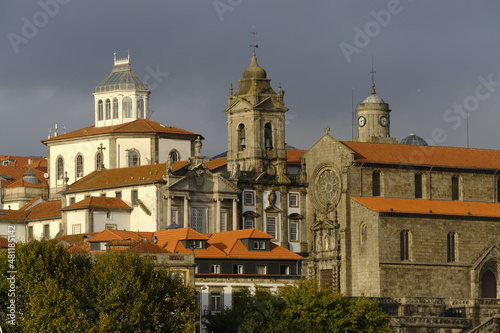 View over the Church Of St Francis and the dome of Bolsa Palace of Porto, Portugal