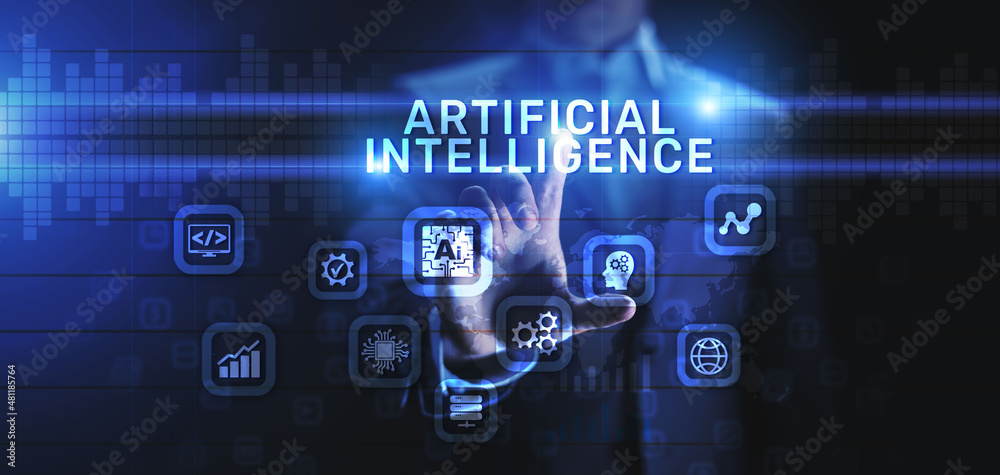 Artificial intelligence AI Neural network deep machine learning concept