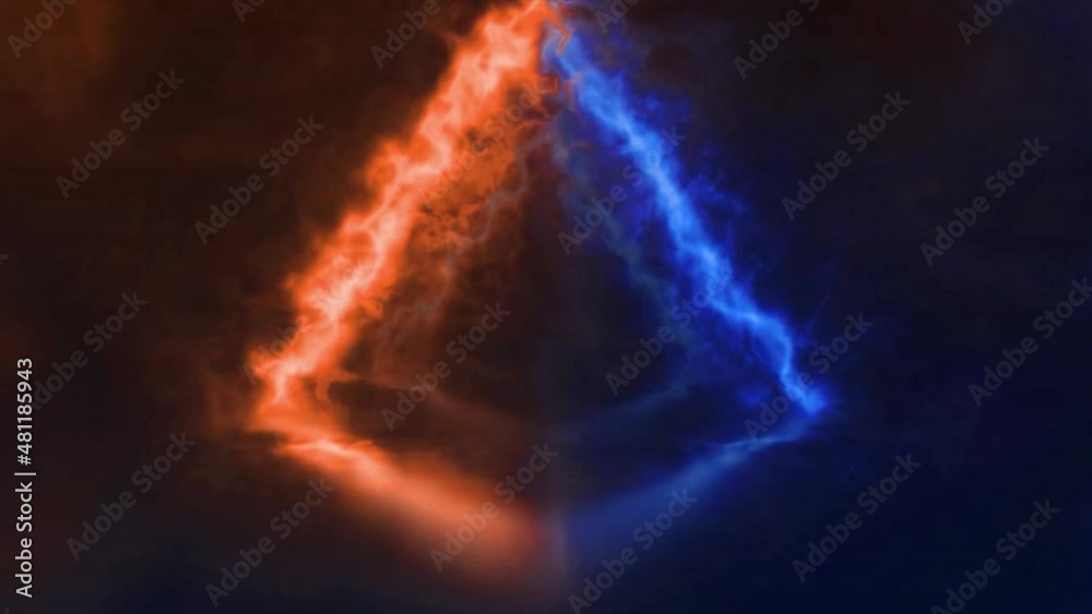 Abstract Triangle Tunel dynamic colorful Background	
