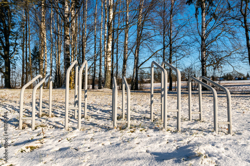 Empty bicycle stand